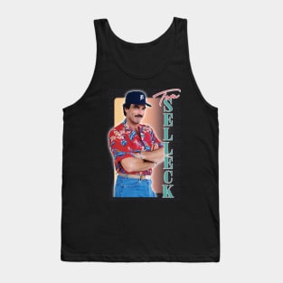 Tom Selleck -- 80s Aesthetic Design Tank Top